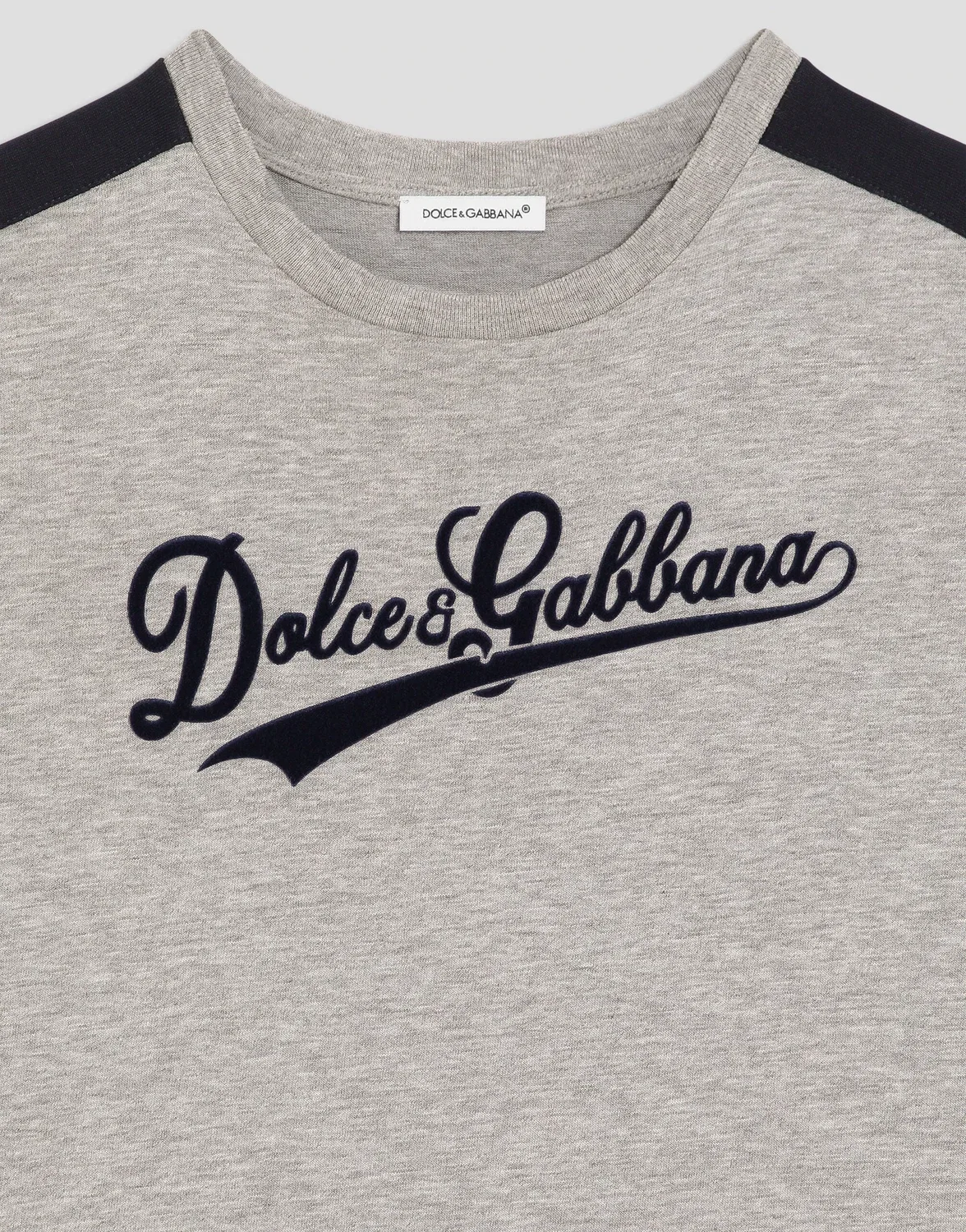 Футболка из джерси с логотипом Dolce&Gabbana, серый — фото 3