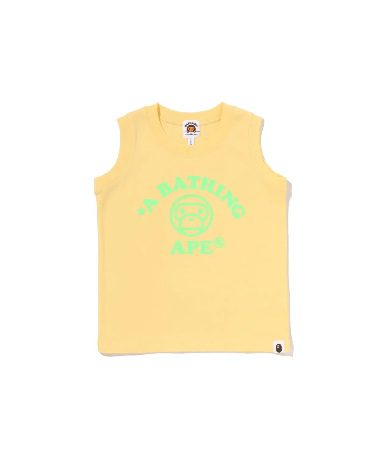 Детский танк топ с принтом BABY MILO A BATHING APE, Yellow
