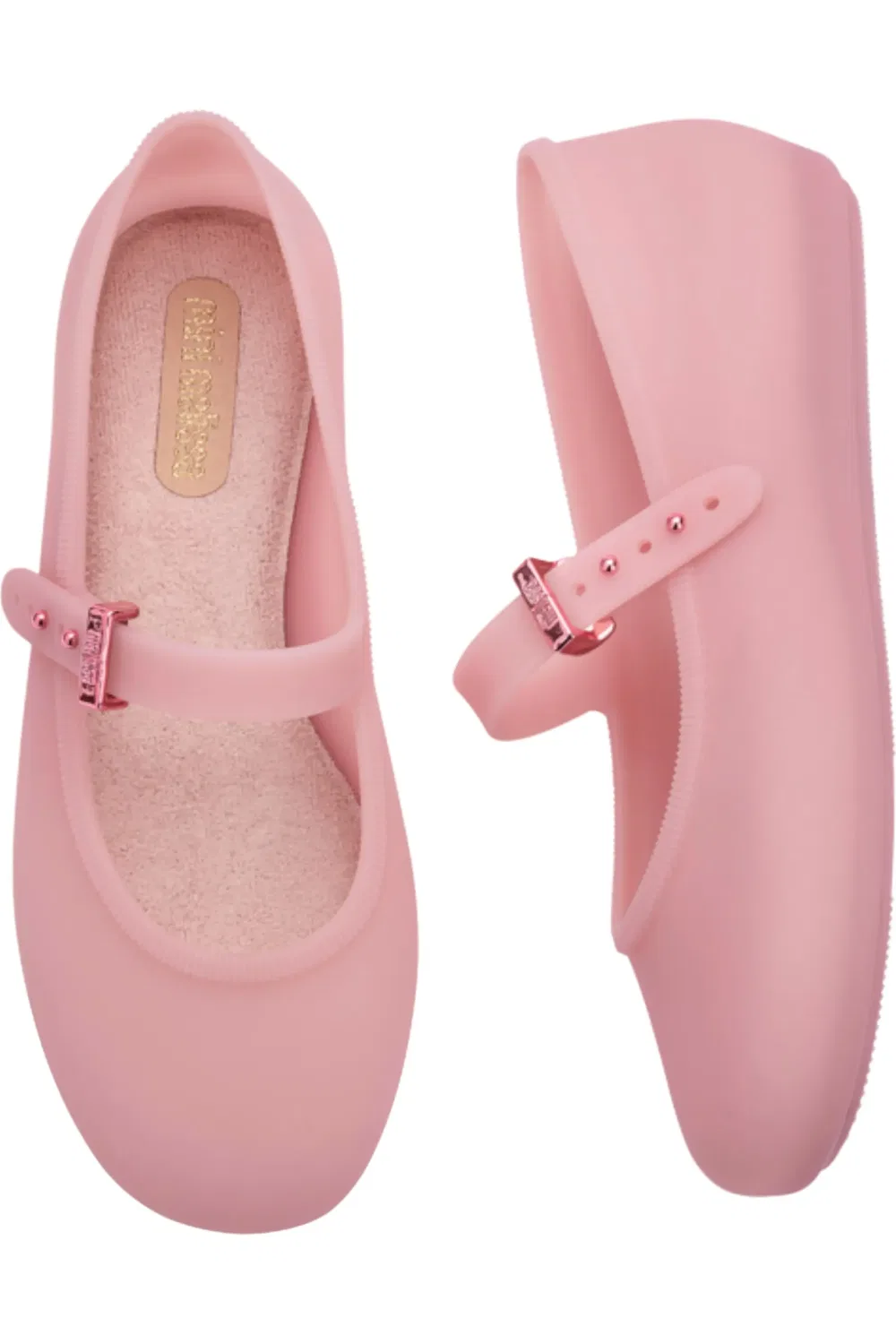 Детские балетки классические на ремешке Soft Ballerina Mary Jane Flat Mini Melissa, Milky Pink — фото 3