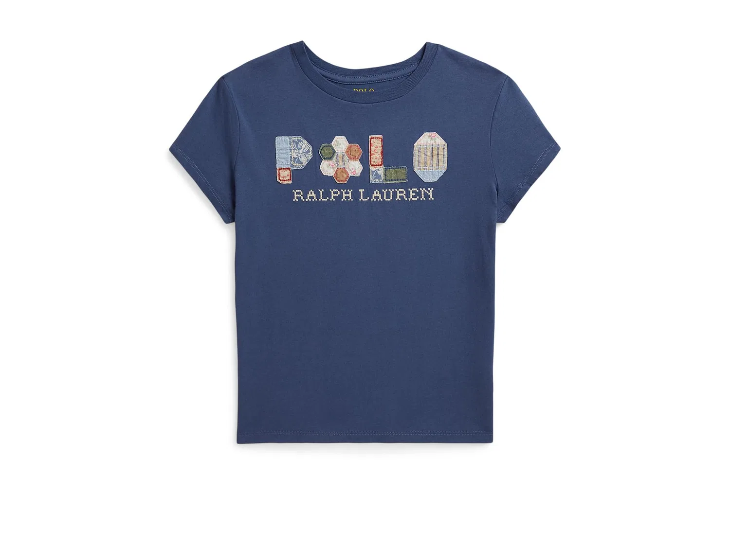 Футболка из хлопкового трикотажа с лоскутным логотипом (для детей постарше) Polo Ralph Lauren Kids, Old Royal