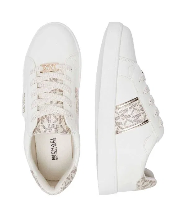 Детские кроссовки для девочек из искусственной кожи Jem Maxine Michael Kors Kids, белый — фото 4