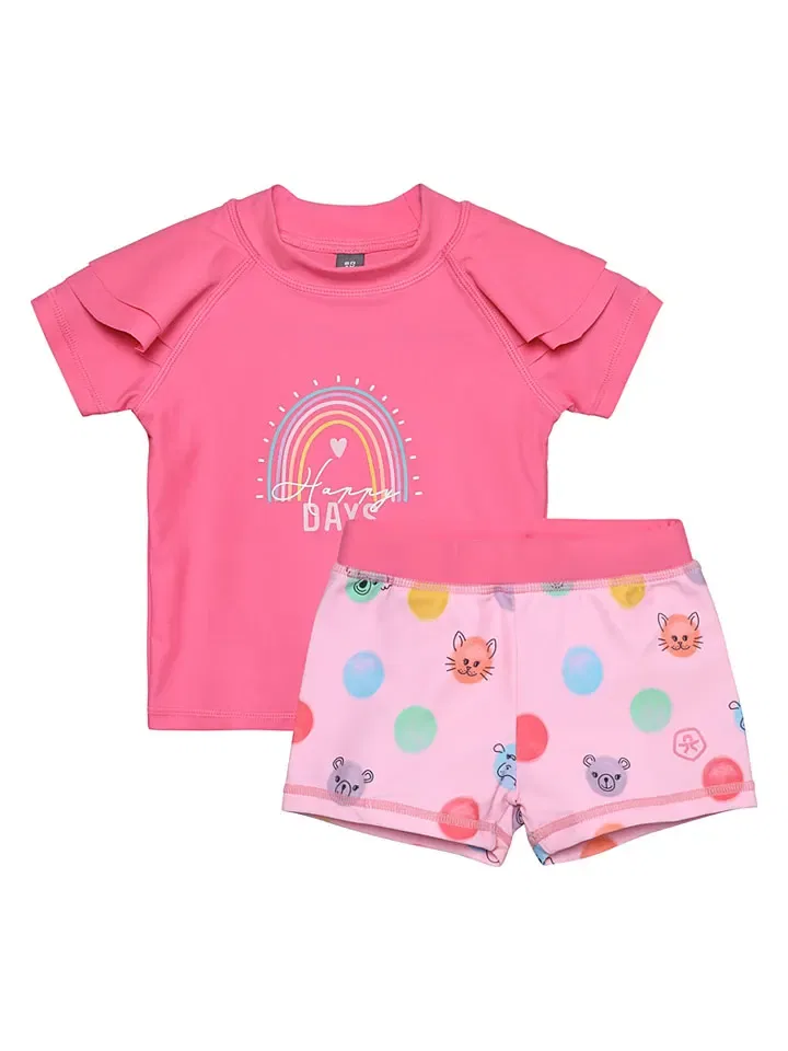 Купальный костюм для купания комплект Color Kids, розовый