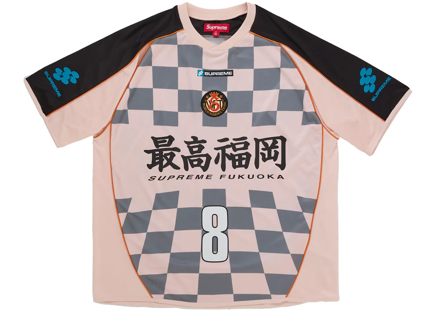 Мужская футболка с принтом Checkerboard Soccer Jersey Supreme, Pink