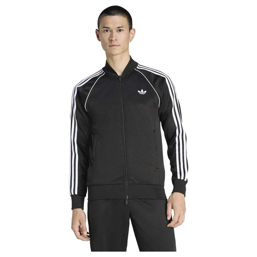 Мужская куртка-бомбер с воротником-стойкой adidas Sst Tt KE3512, Черный — фото 2