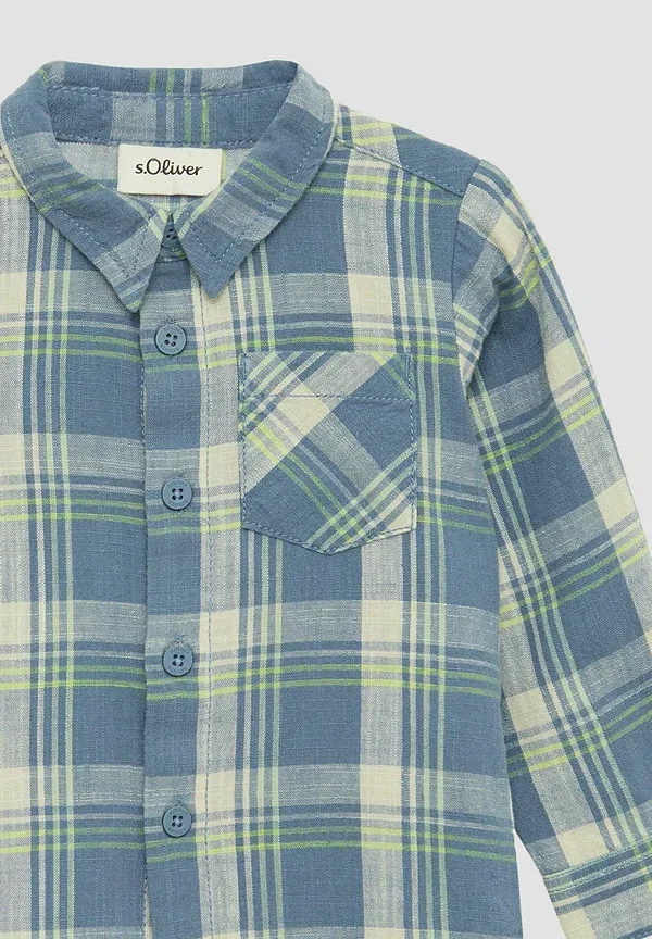 Блузка хлопковая Button-down S.Oliver, голубой — фото 3