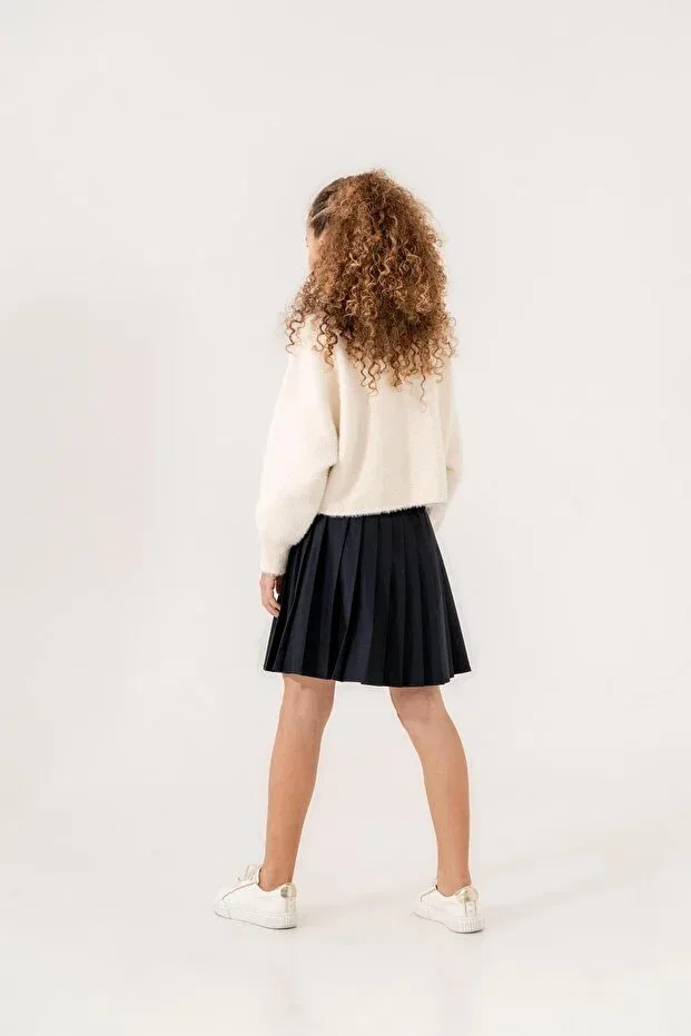 Детская куртка для девочек с принтом Bearded Girl Jacket Generic Brands, Ecru — фото 3