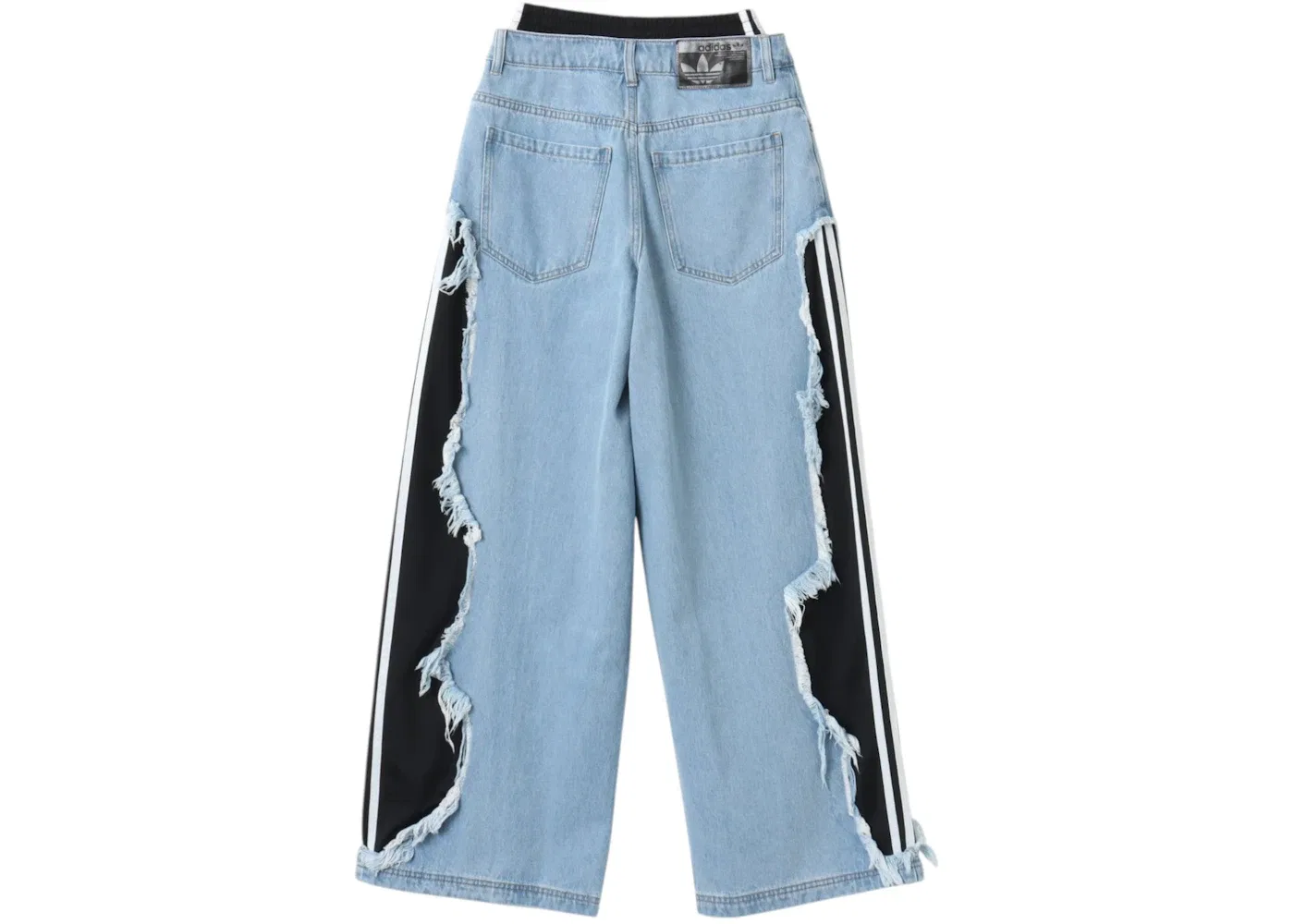 Женские джинсы из деконструированного денима Adilenium 50 Adidas, Light Blue — фото 2