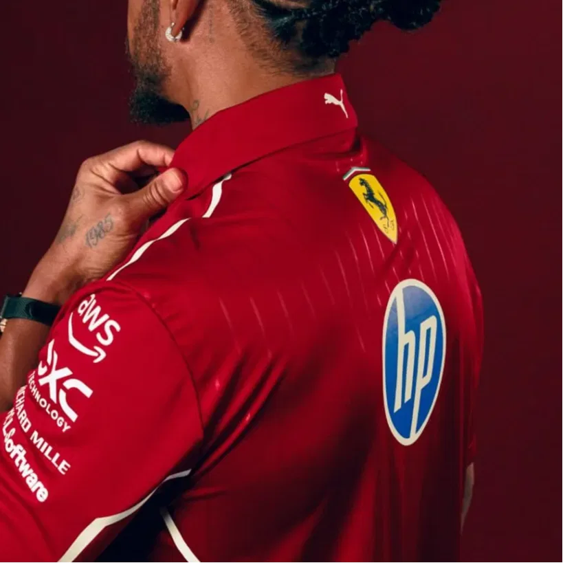 Детская футболка с принтом Scuderia Ferrari 2025 Team PUMA, Red — фото 3