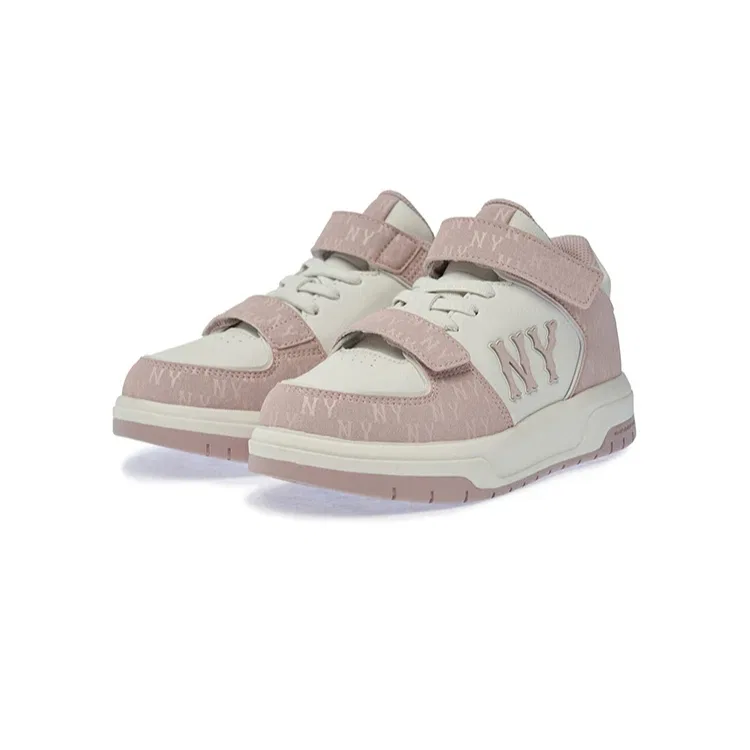 Детские повседневные кроссовки с сеткой и синтетической кожей Pre School MLB KIDS, Pink — фото 3