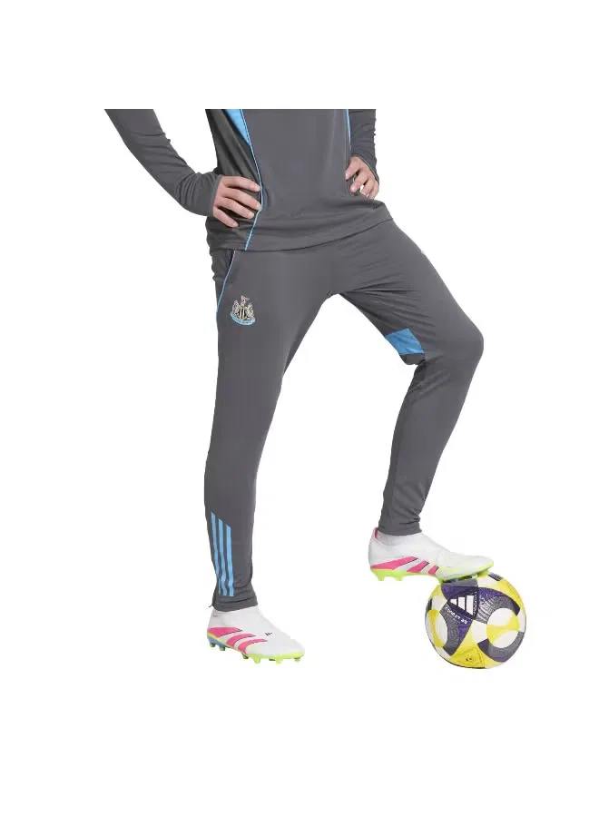 Штаны тренировочные футбольные с логотипом Newcastle United Adidas, серый — фото 4
