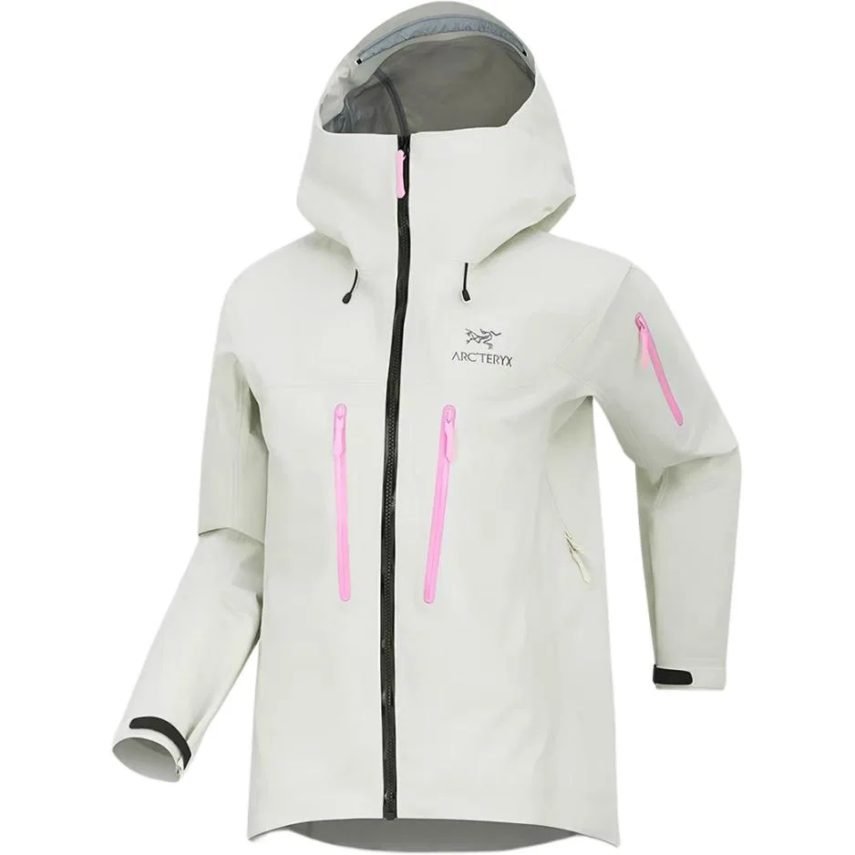 Женская ветрозащитная куртка с капюшоном Arc'teryx Alpha SV, Fluorite Purple/Tidal Pink/Driftwood White/Cosmic Bloom