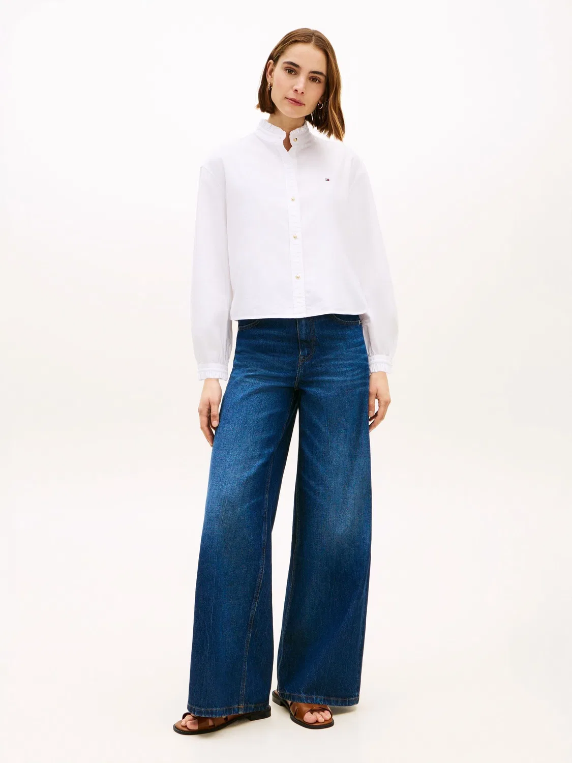 Рубашка оксфорд, свободный крой, с рюшами Tommy Hilfiger, белый — фото 2