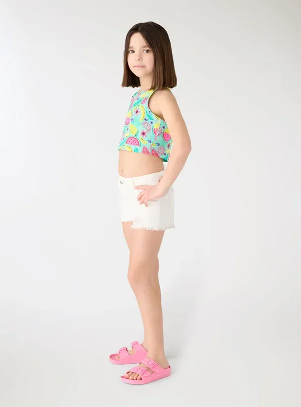 Шорты джинсовые Denim shorts Terranova, Bianco Ottico, белый