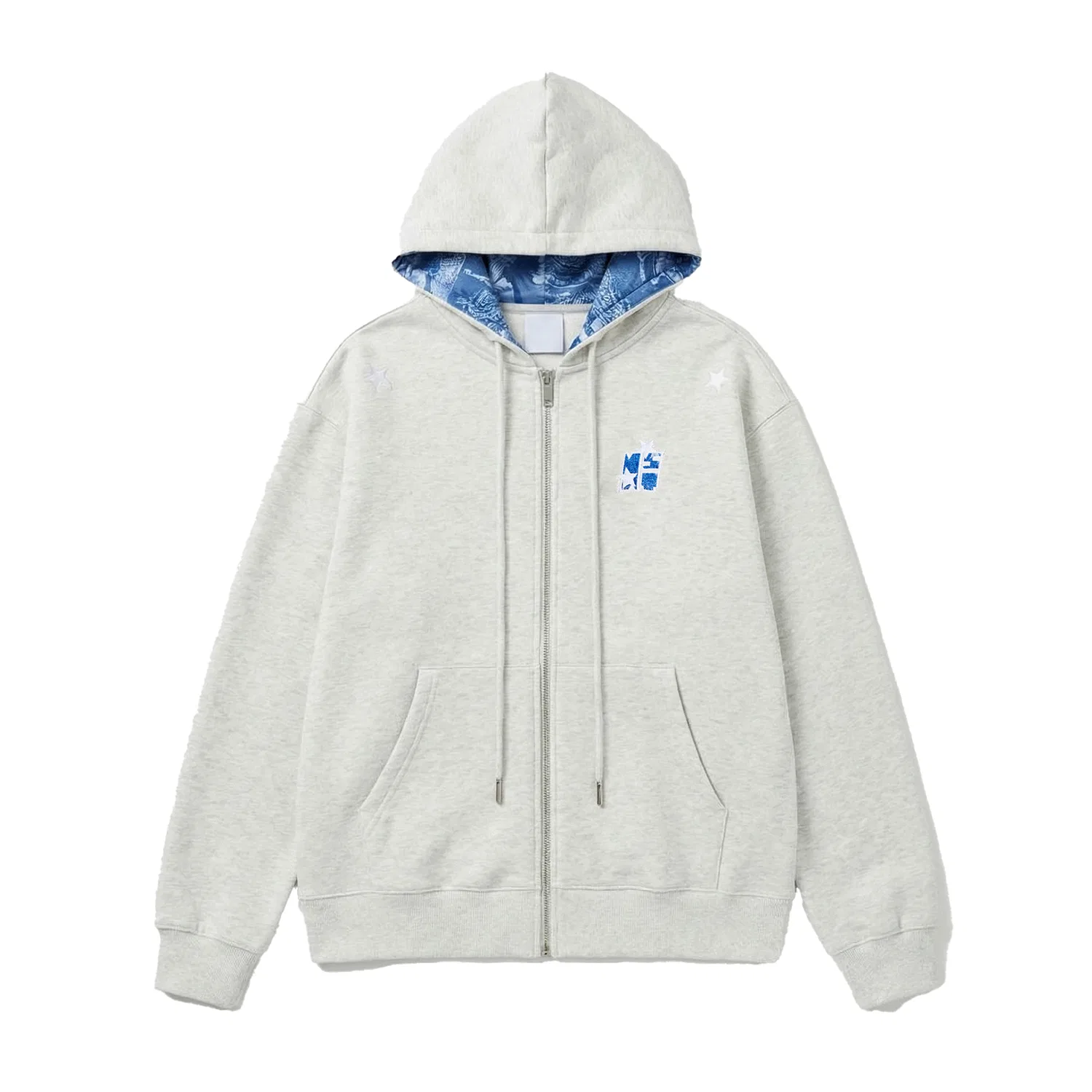 Детский худи с капюшоном из футера NSTNEW START, White Heather Gray — фото 3