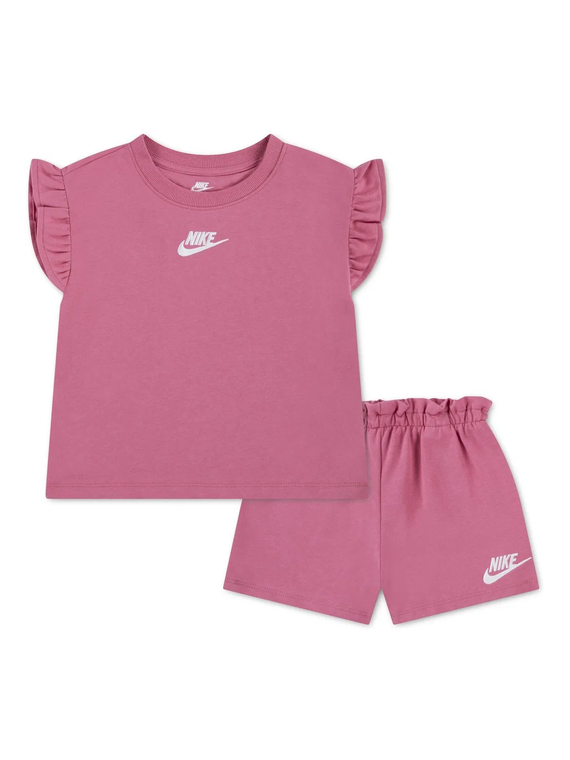 Комплект из футболки и шорт Nike, модель Frilled Edge, розовый