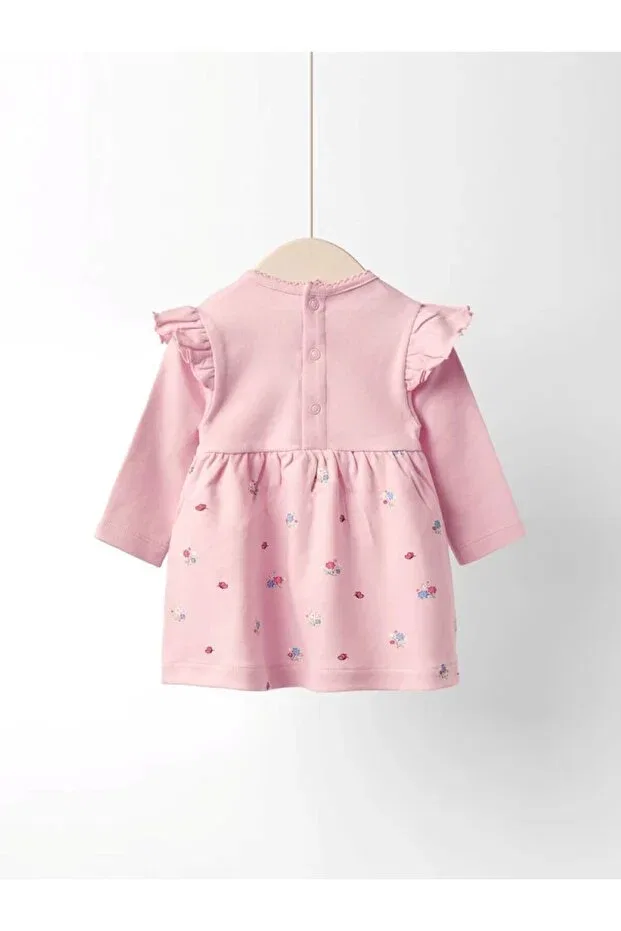 Детское платье для девочек с длинным рукавом Flopsy Rabbit Floral Ruffle Next Baby, Pink — фото 2