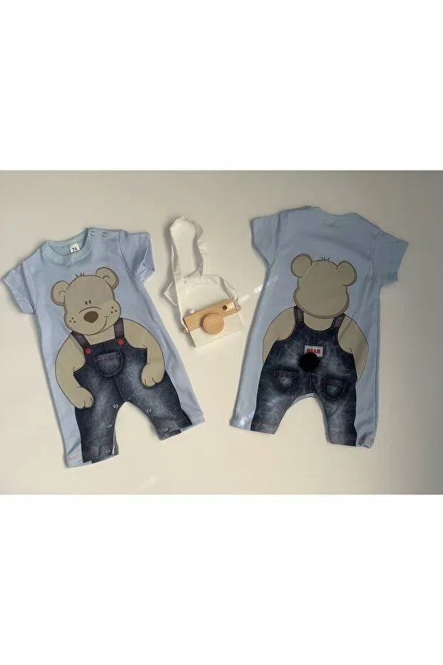 Детское боди-комбинезон для девочек с принтом Minibird Baby, Blue