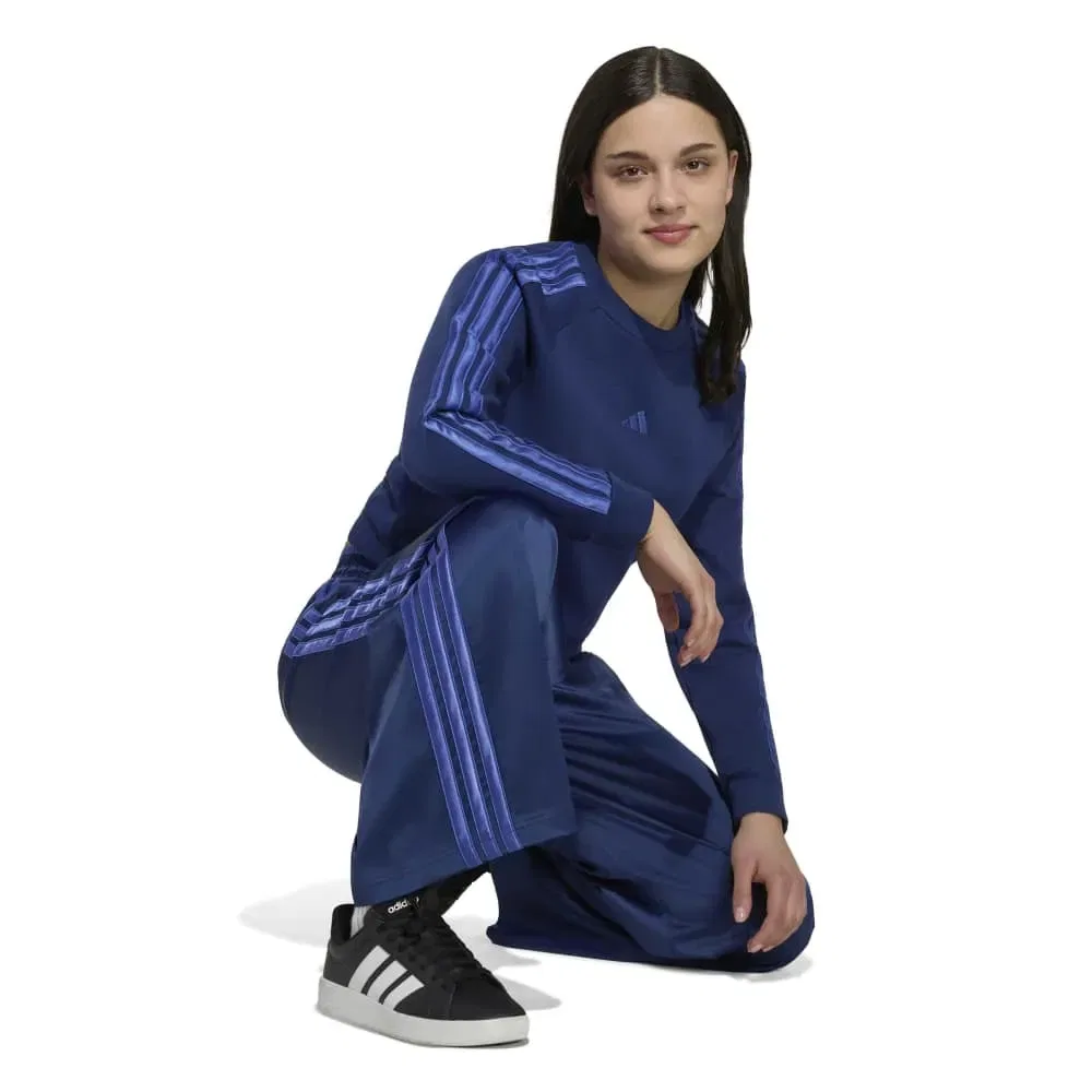 Брюки широкие Satin Adidas, синий — фото 4