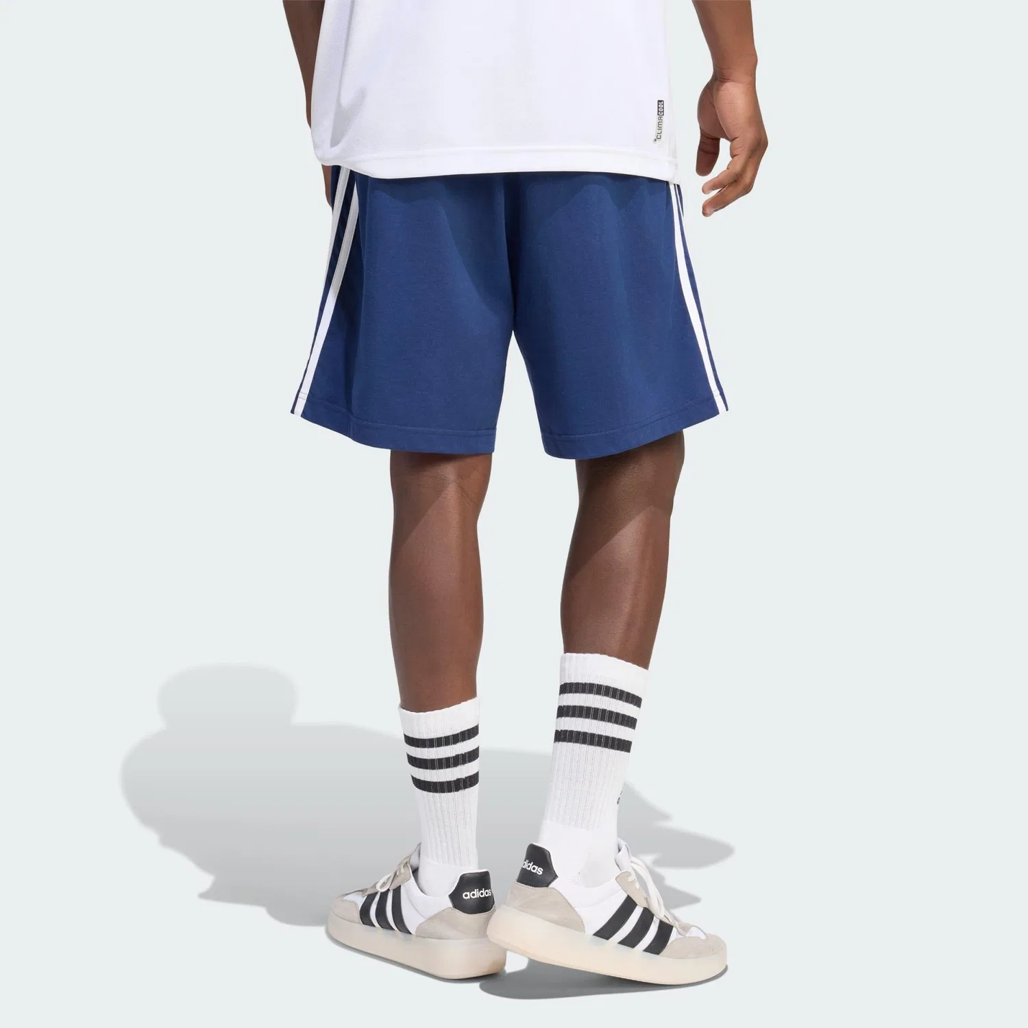 Мужские спортивные шорты с 3-полосным дизайном Essentials Adidas, Navyblau Weiss — фото 3