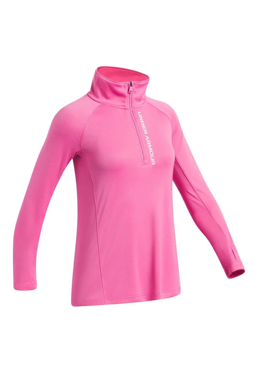 Спортивная футболка UNDER ARMOUR Performance Shirt с фирменной символикой розового цвета — фото 2