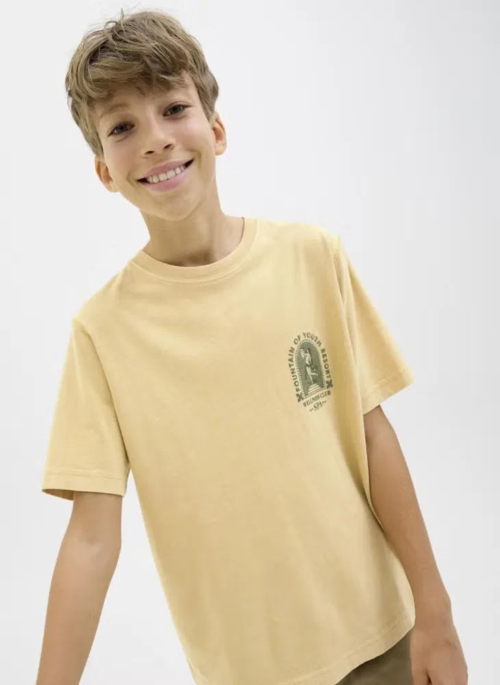 Футболка с коротким рукавом для детей Jack & Jones Junior, желтый — фото 3