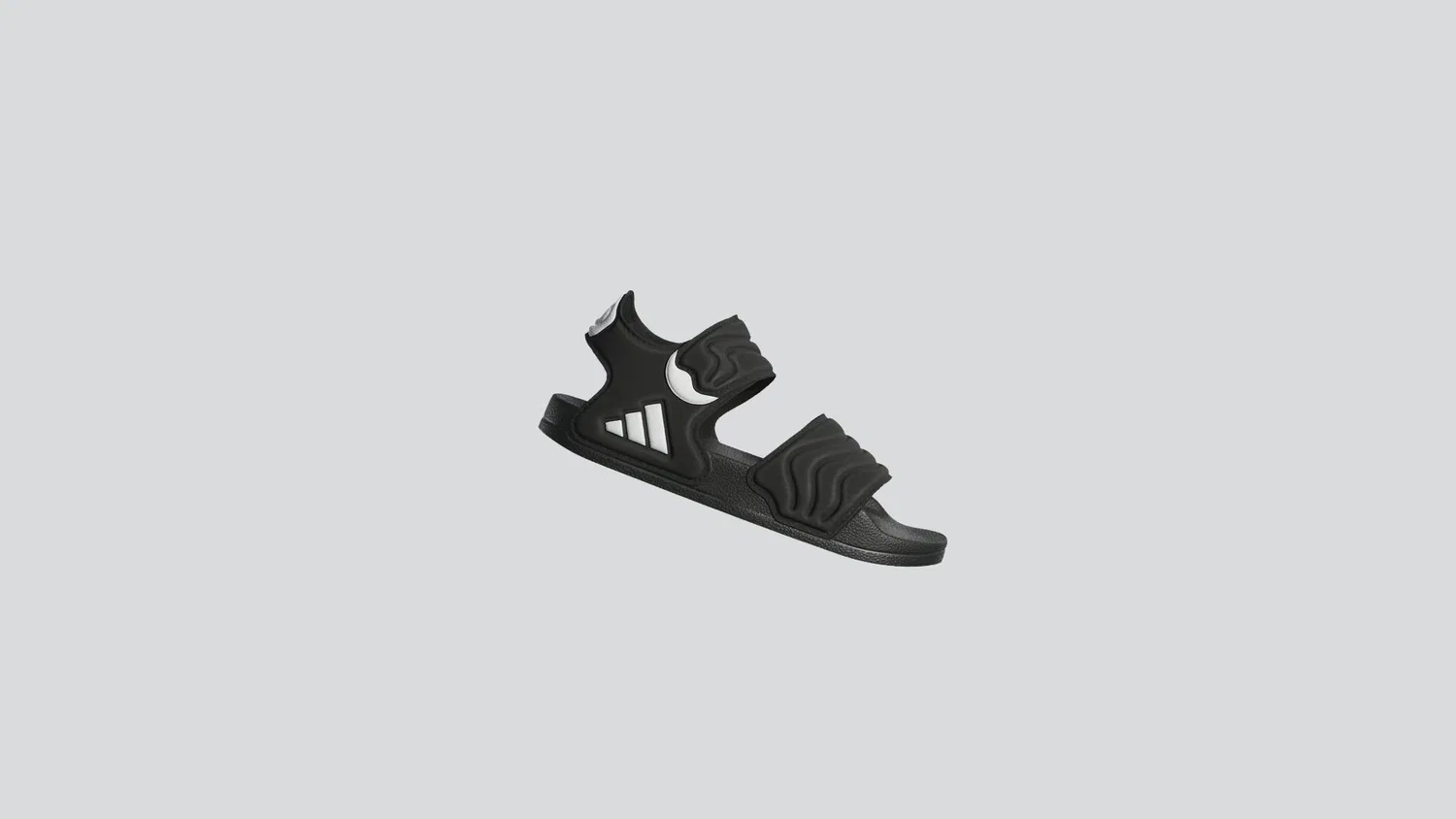 Детские сандалии спортивные с липучкой Adilette Sandal 2 K Adidas, Black — фото 2