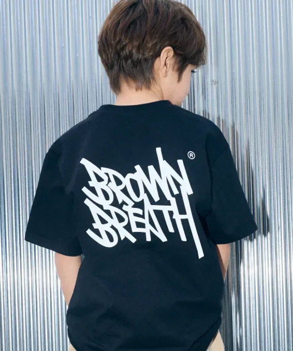 Футболка с принтом, Kids tag tee, Brownbreath Kids, черный