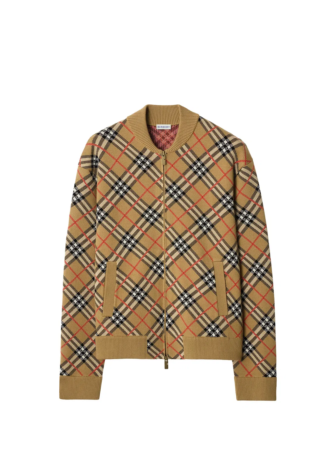 Кардиган Burberry Check Cotton Wool Бежевый