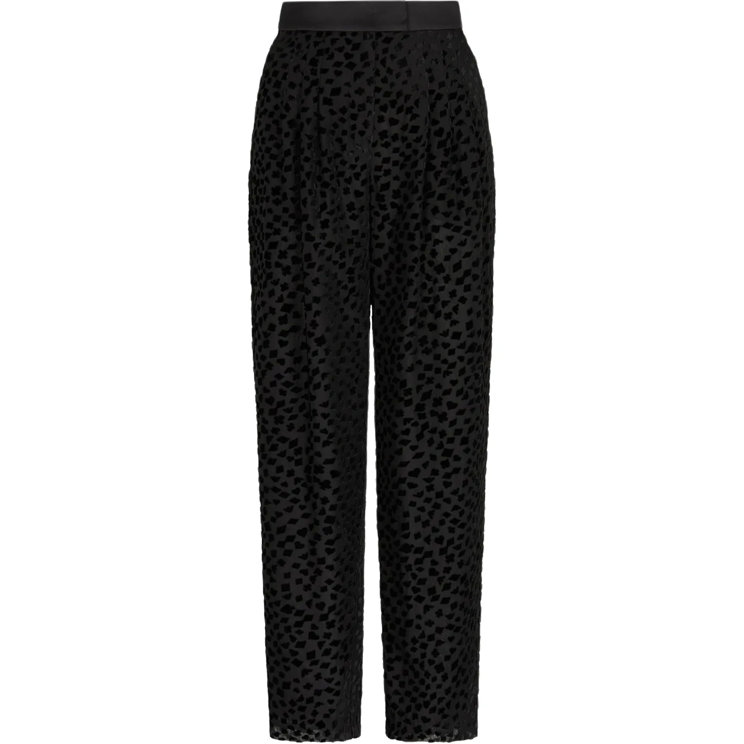 Женские брюки с плиссе Emporio Armani Asv Jeu de Cartes, Black