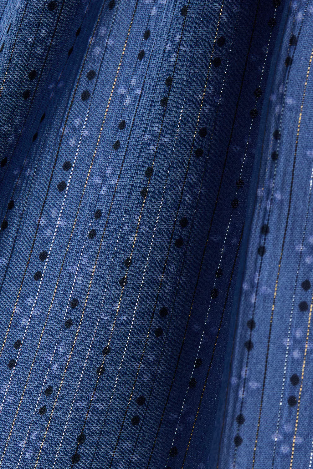 Многоярусная юбка H&M, Dunkles Mattblau/Gemustert — фото 2