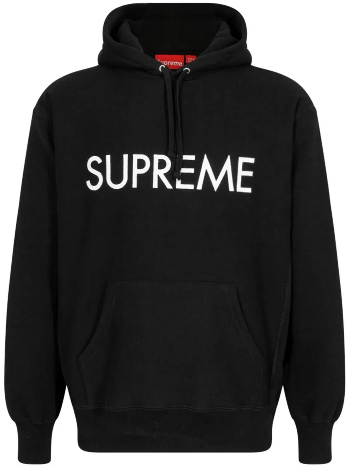 Supreme Худи с логотипом черного цвета