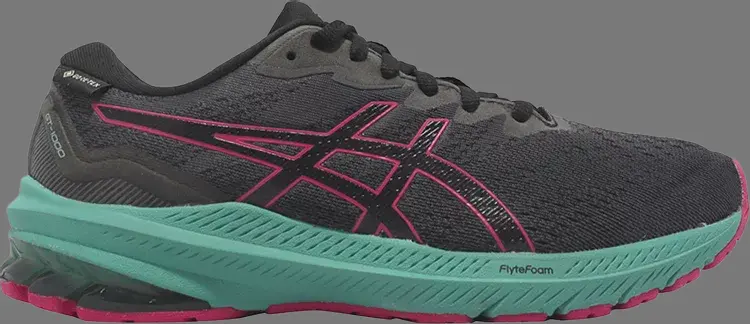 

Кроссовки wmns gt 1000 11 gore-tex 'black green' Asics, черный