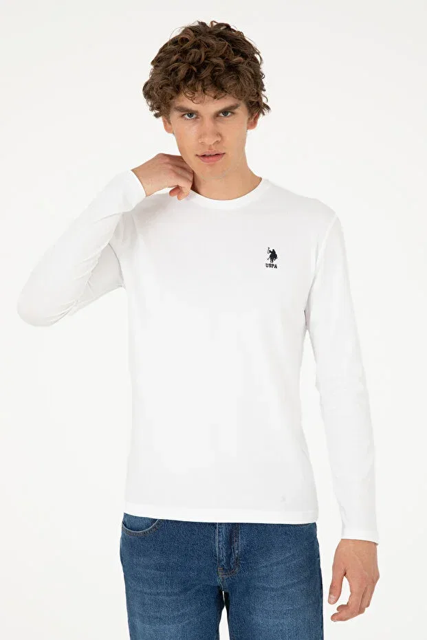 Мужские свитшот с длинным рукавом U.S. Polo Assn., White — фото 3