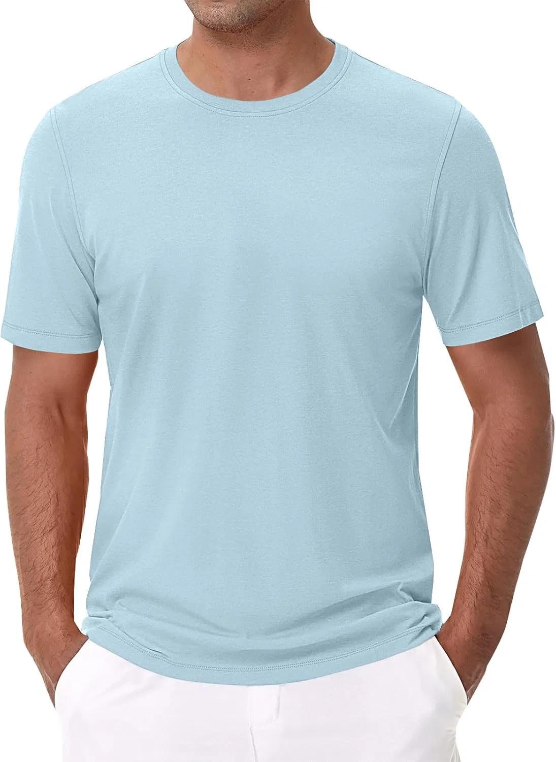 Мужская хлопковая футболка Athletic, Sky Blue — фото 2
