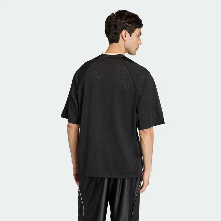 Футболка с длинным рукавом из сетки Sportswear JZ6853 Stadium Graphic Mesh Tee adidas, Черно-белый — фото 2