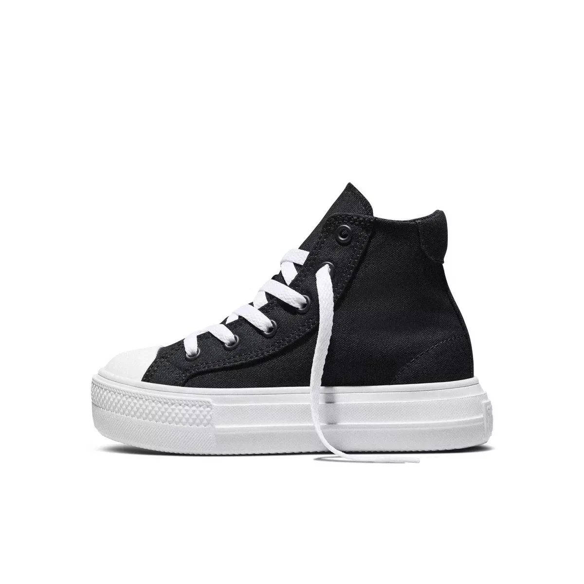 Детские кеды на платформе для девочек Chuck Taylor All Star Day One Platform KIDS FOOTWEAR, Black — фото 4
