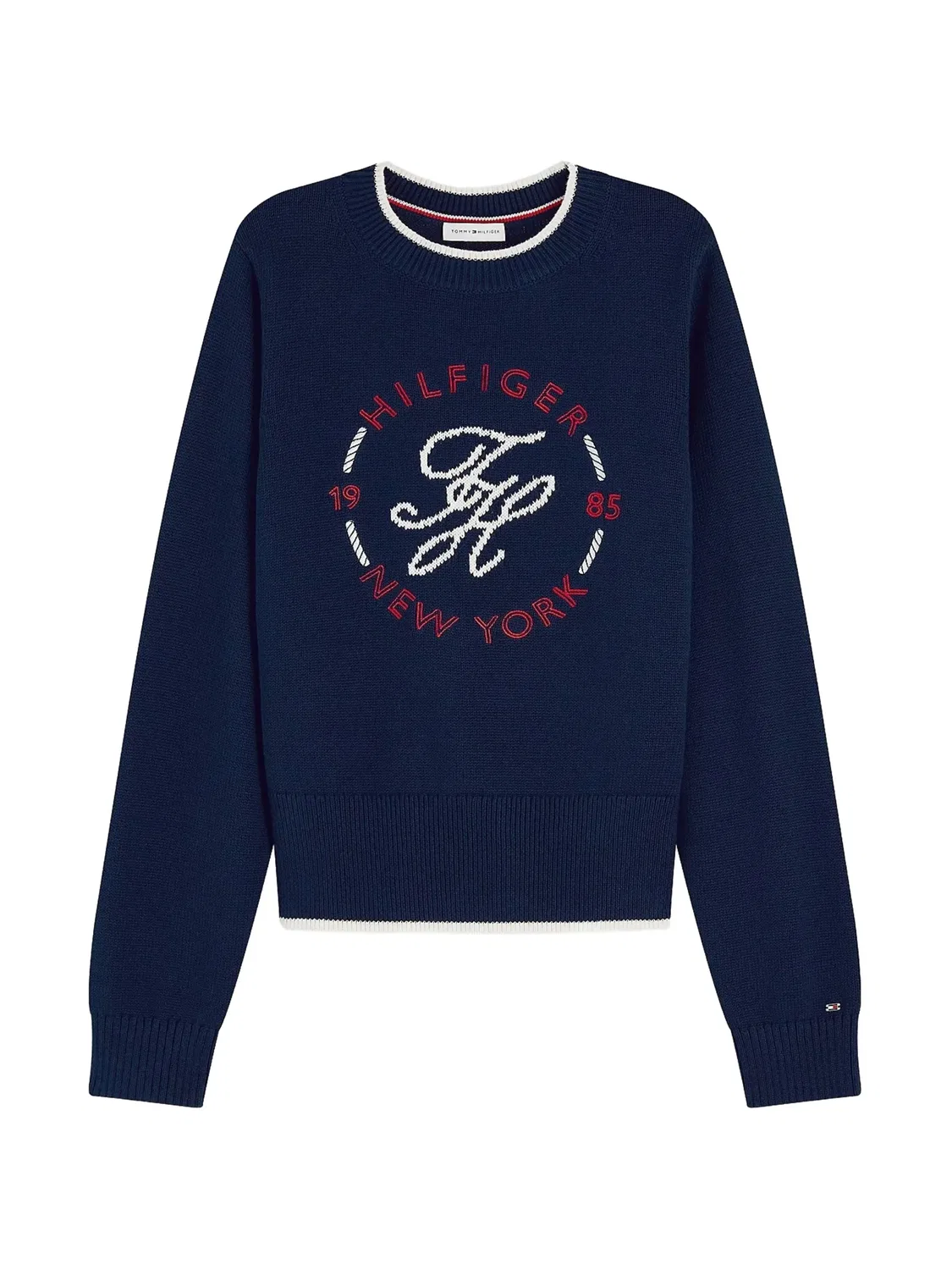 Tommy Hilfiger Джемпер с вышитым логотипом, синий