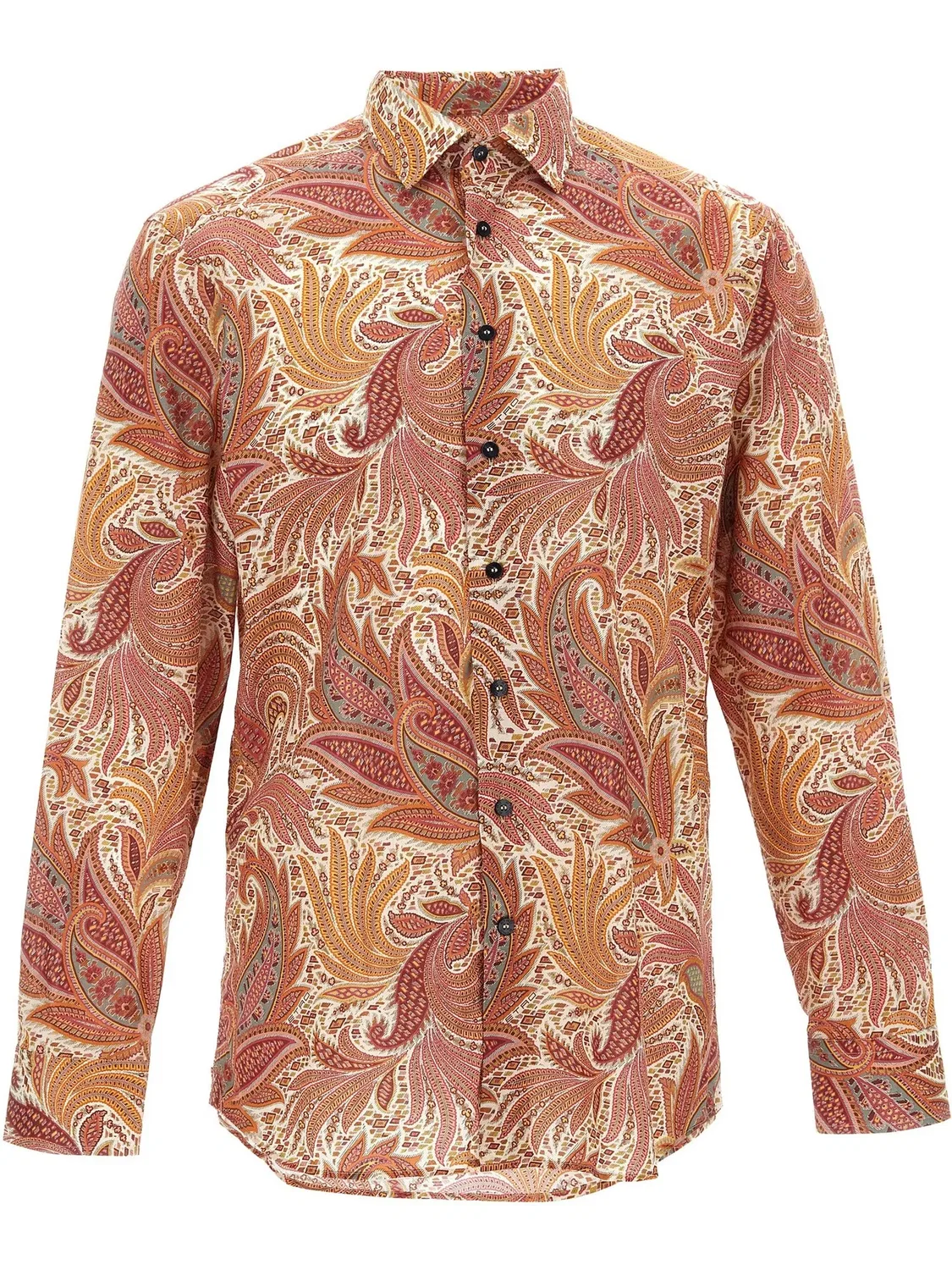 ETRO Рубашка из 100% хлопка коричневого цвета