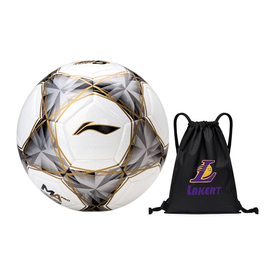 

LINING Размер 5 футбольный мяч PU бесшовный термосварной Unisex белый серебристый золотистый