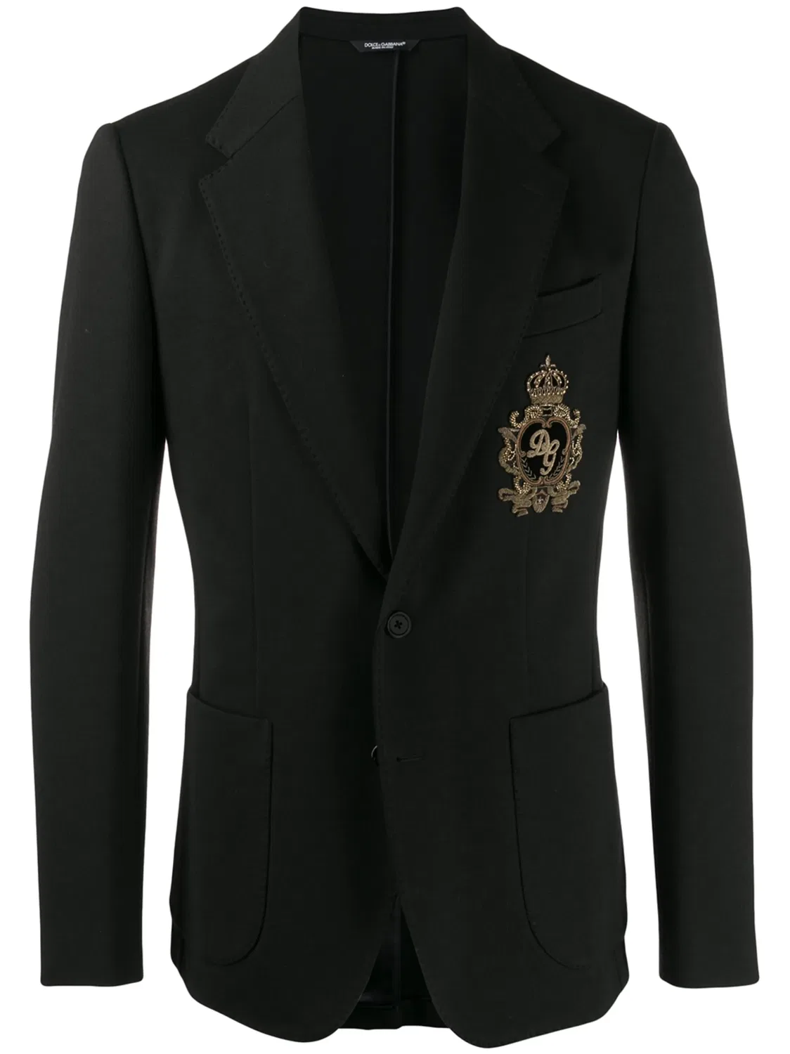 Блейзер с вышивкой Dolce & Gabbana, черный
