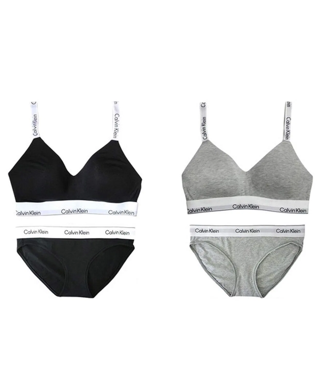 Женский комплект бюстгальтера и трусов без косточек Calvin Klein, Black — фото 2
