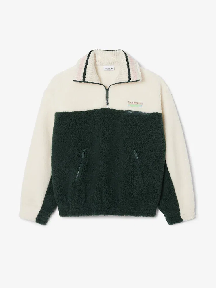 Худи женское LACOSTE SF5266-55N Polar Fleece, с молнией, темно-синий — фото 4
