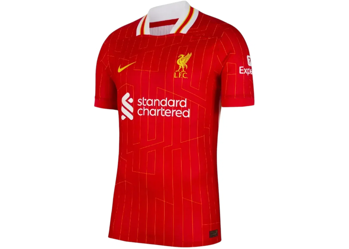 Мужская футбольная футболка Nike Liverpool FC 2024/25 Match Home Authentic Jersey, Gym Red/White/Chrome Yellow