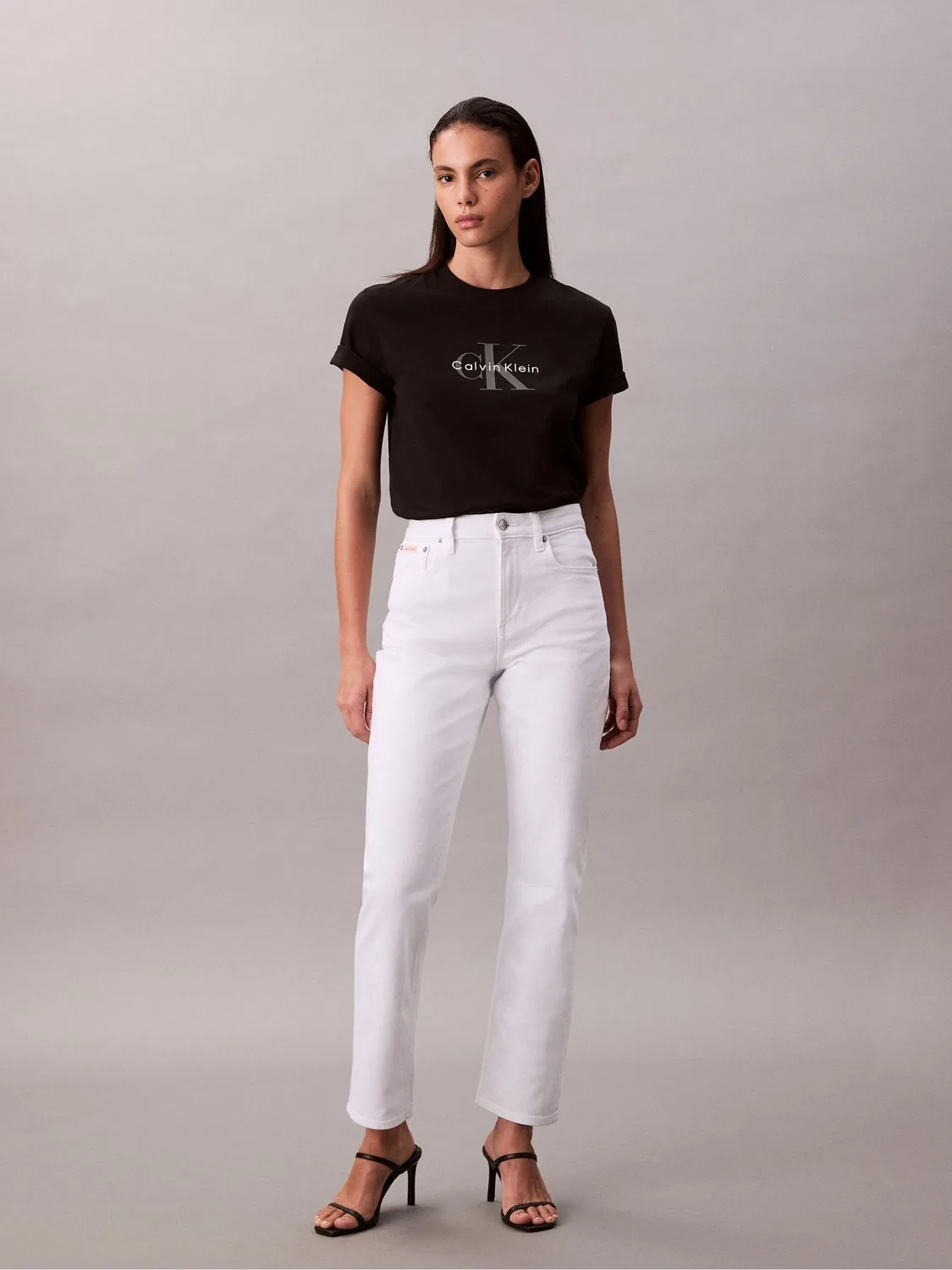 Футболка с монограммой Calvin Klein, черная