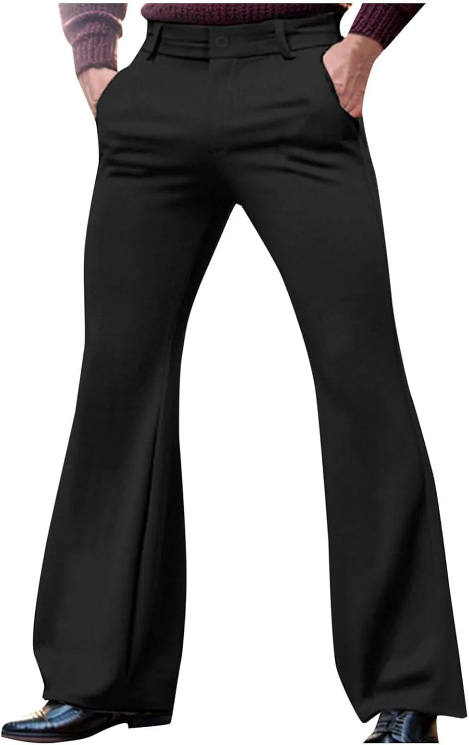 Мужские брюки-клеш с принтом 70s Disco Pants, чёрный