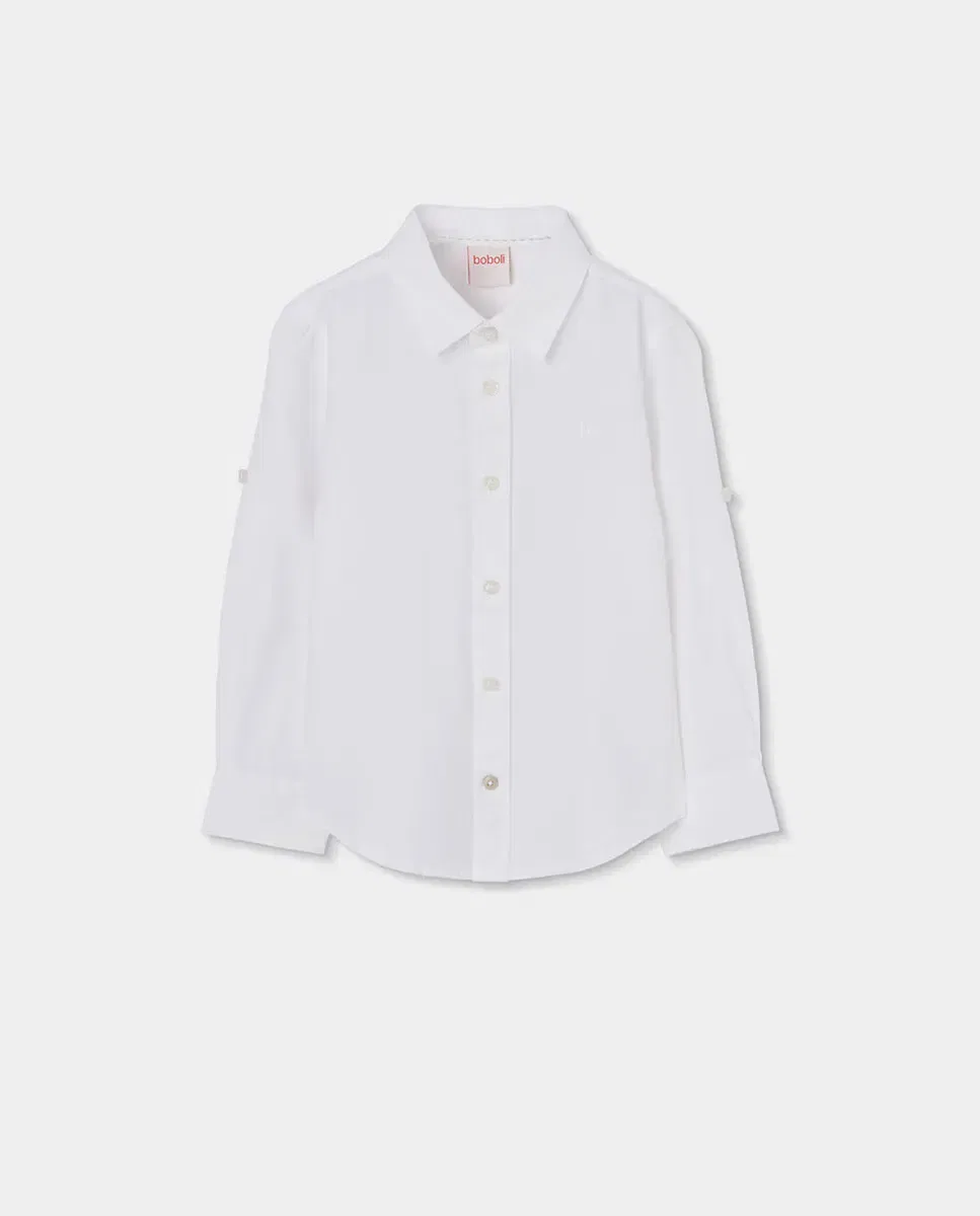 Детская рубашка с длинным рукавом Boboli, Blanco