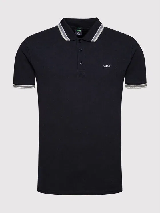 Поло regular fit Paddy Boss, темно-синий — фото 4
