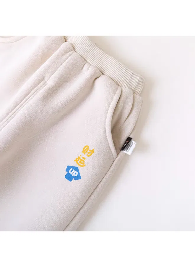 Штаны утепленные с начесом детские зимние Doodle Home, белый — фото 4