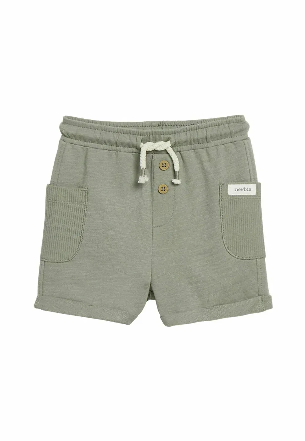 Шорты из трикотажа с неоднородной текстурой, унисекс - шорты Newbie, Dark Green — фото 2