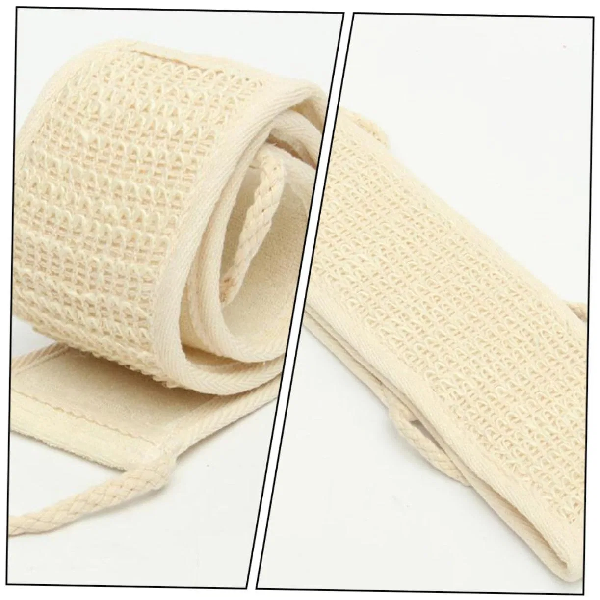 Мочалка для душа из сизаля, 10 шт, Beatifufu, 400 г, Beige — фото 2